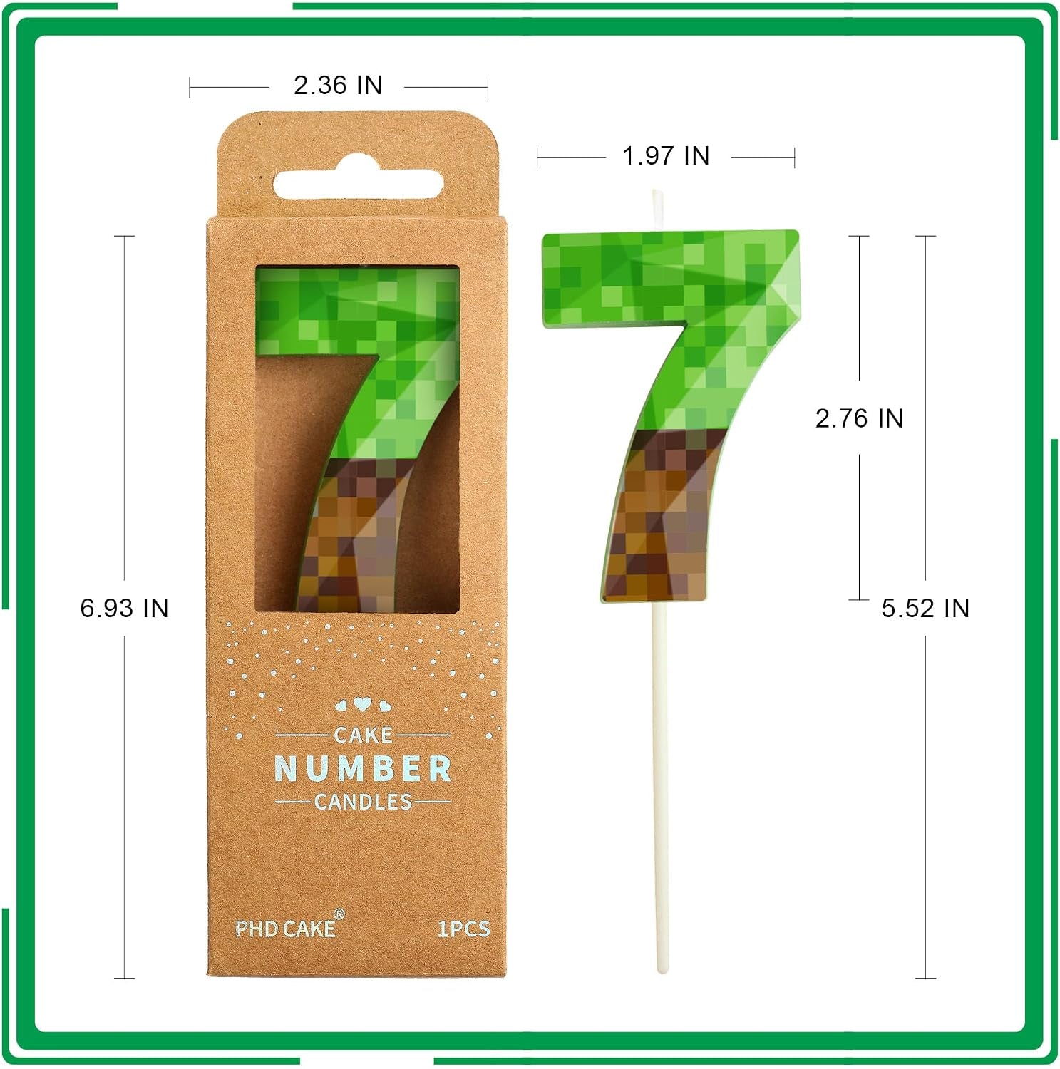 2-76-inch-number-7-pixel-birthday-candles-crystal-green-miner-number-candles-cake-number-candles-party-celebration-style-candle
