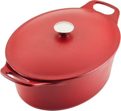 NITRO Cast Iron Dutch Oven, 6.5 Quart, Red11