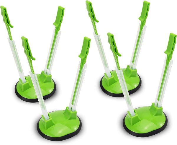 Baggy Rack Holder for Food Prep/Ziplock Bag, Meal Planning/Plastic Freezer Bag Holders Stand, Green, Pack of 4-4 Pcs1