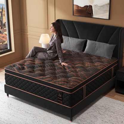 Queen Hybrid Mattress 14 Inch, Medium Firm Gel Memory Foam & Pocket Springs - Motion Isolation & Pressure Relief for Back & Side Sleepers, Certipur-Us Certified1