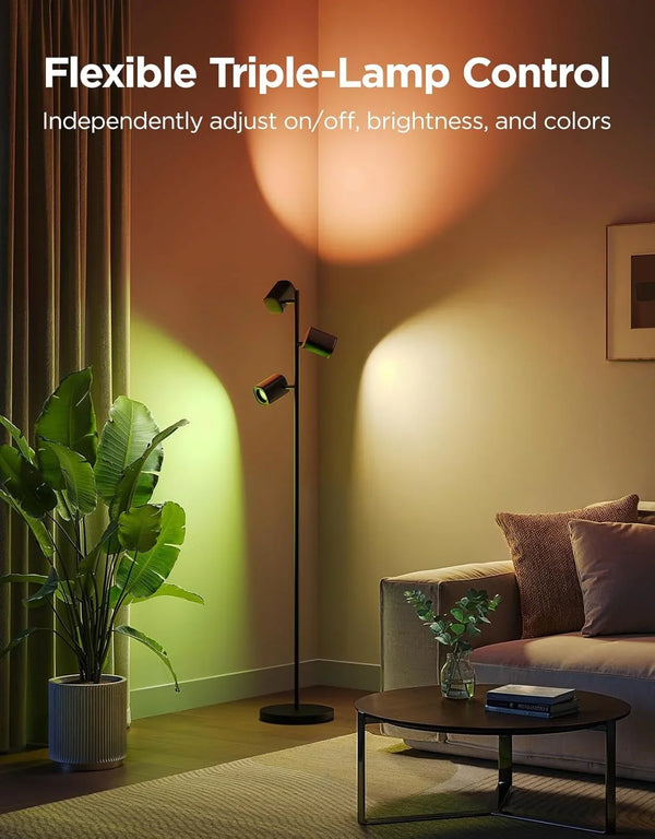 Govee Tree Floor Lamp with 3 Rotatable Lights, Compatible with Matter | Luminblend Technology, Standing Lamp with 64 Dynamic Scenes, Music Sync, Smart Floor Lamp for Living Room, Bedroom, Office2