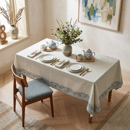 Designer Linen Small Square Tablecloth,55"X55"-Segerman B4