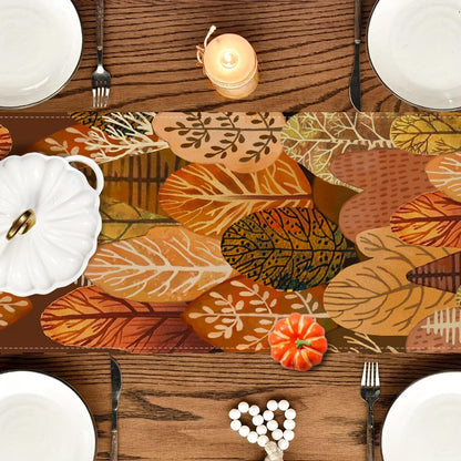 Fall Tree Table Runner Autumn Decorations for Home 13X90 Inch3