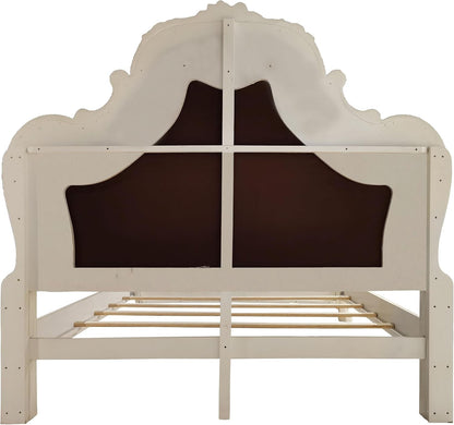 Dresden Tufted Bed with Nailhead Trim in Bone White6