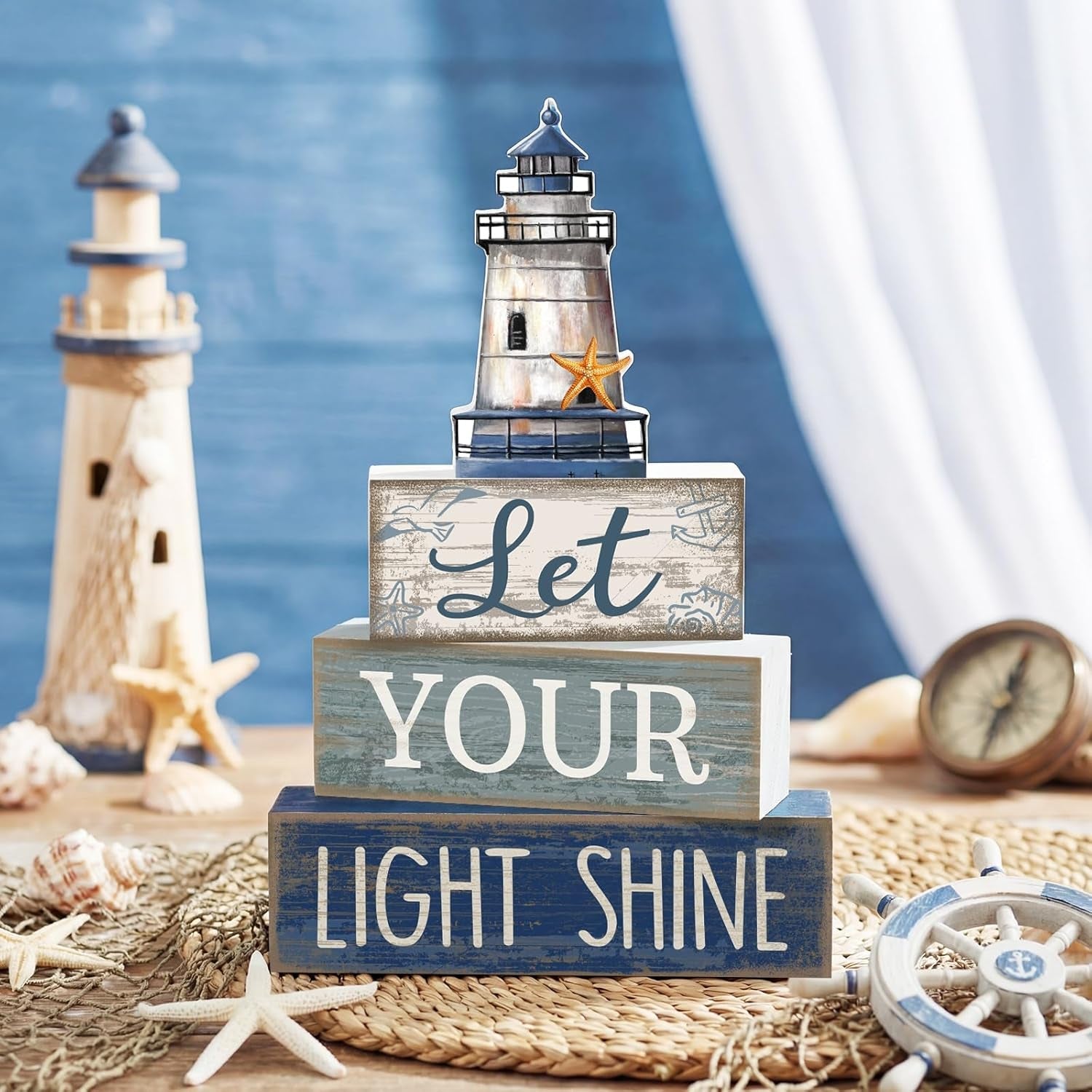 4-pcs-lighthouse-coastal-decor-wooden-block-signs-rustic-bathroom-tabletop-decoration-for-home-lighthouse-topper-tiered-display-let-your-light-shine-phrase-wood-stacking-blocks