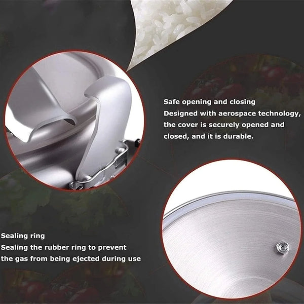 50L Pressure Cooker, Commercial Pressure Cooker, Large Capacity Explosion-Proof Gas Aluminum Alloy Pressure Cooker, Suitable for Restaurants, Etc.4