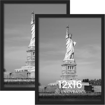 12X16 Picture Frame, Wall Gallery Frames Set of 2, Black1