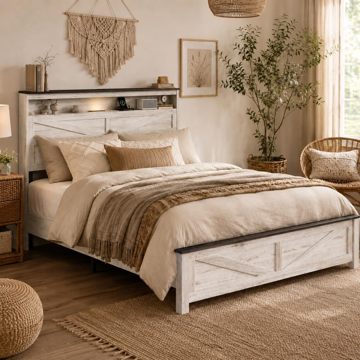 full-size-bed-frame-with-led-lights-usb-charging-station-storage-headboard-metal-platform-no-box-spring