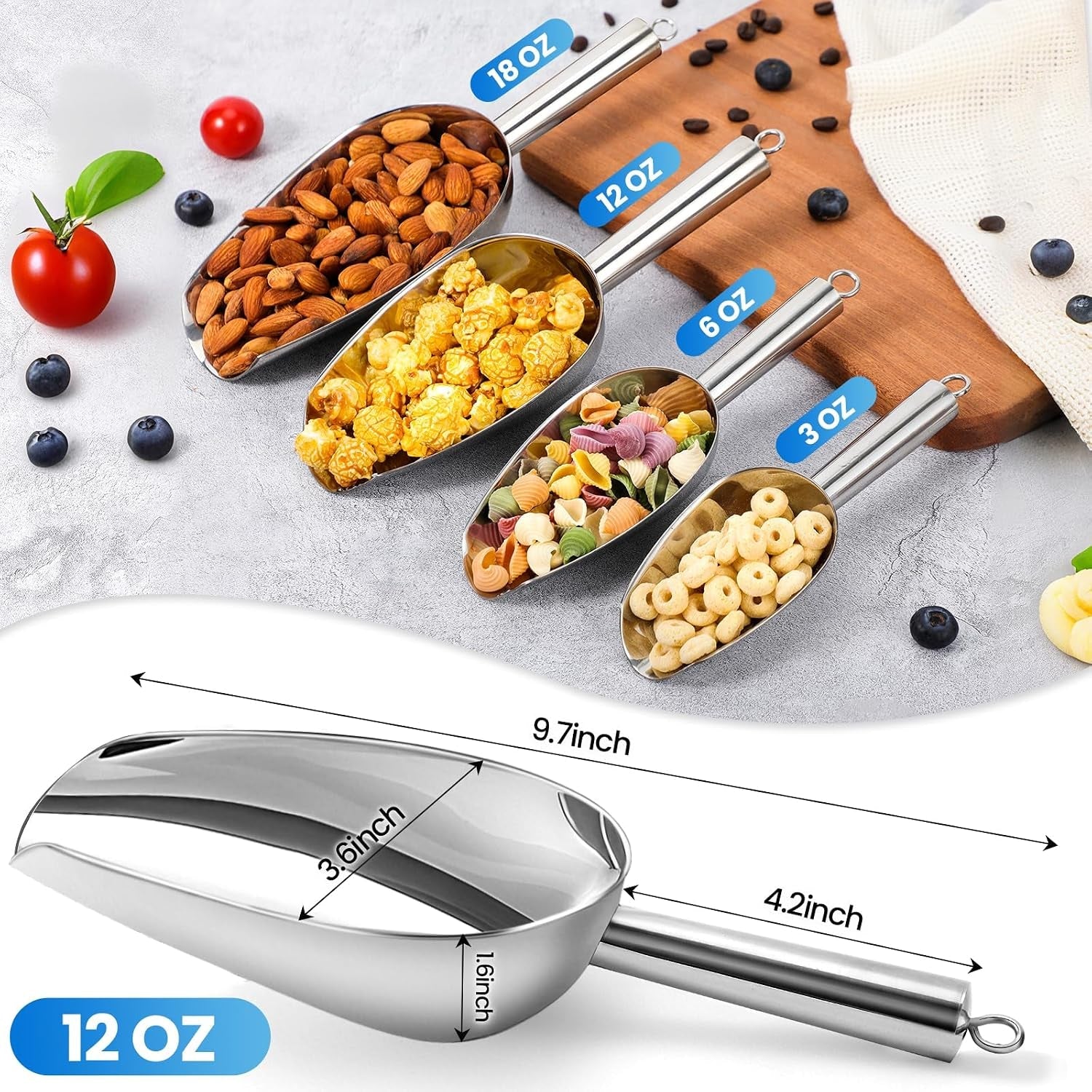 12oz-stainless-steel-ice-scoop-for-freezer-dishwasher-safe-metal-scooper-with-long-handle-for-ice-machines-buckets-dog-food-flour-and-canisters-ideal-for-bar-parties-weddings