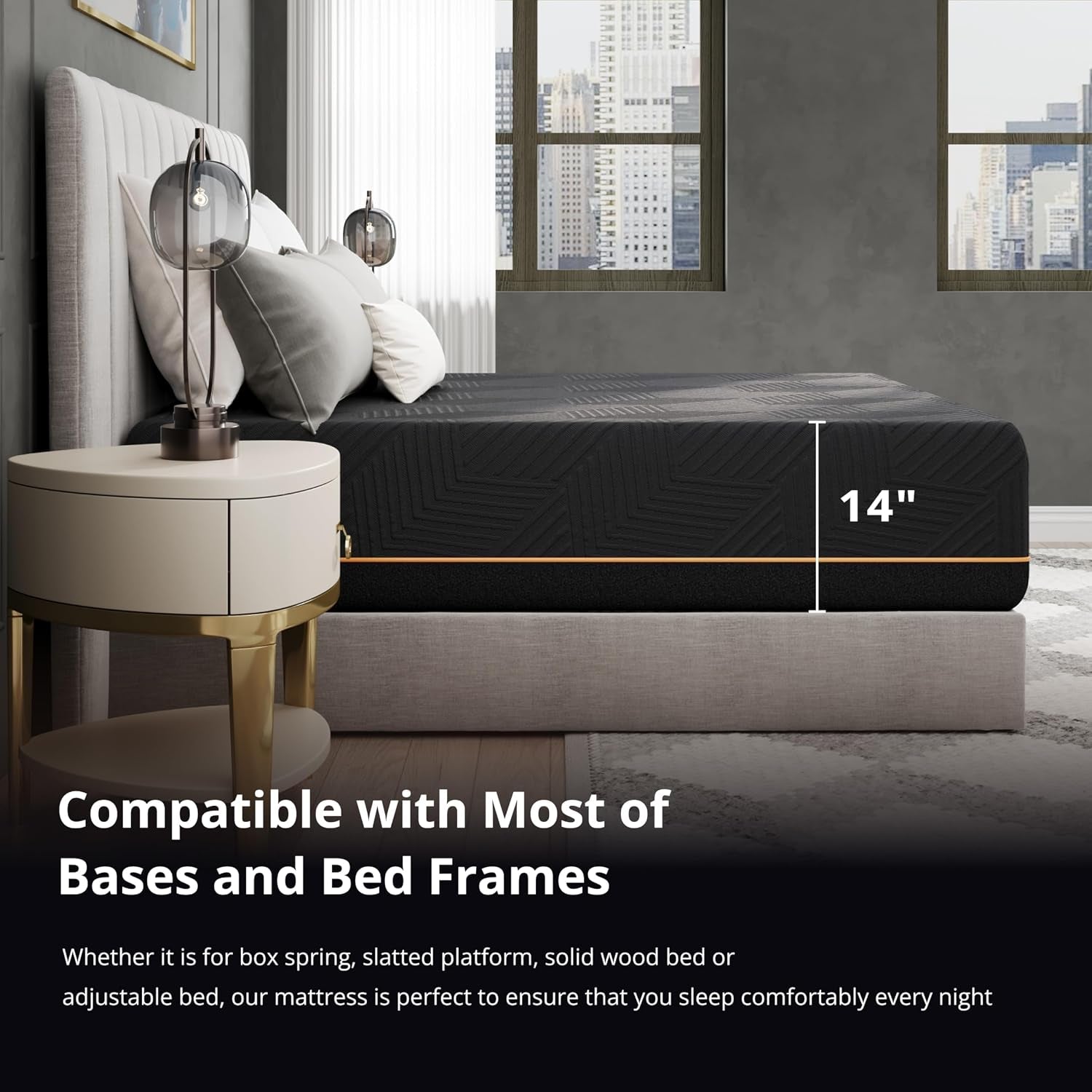 egohome-14-inch-queen-size-memory-foam-hybrid-mattress