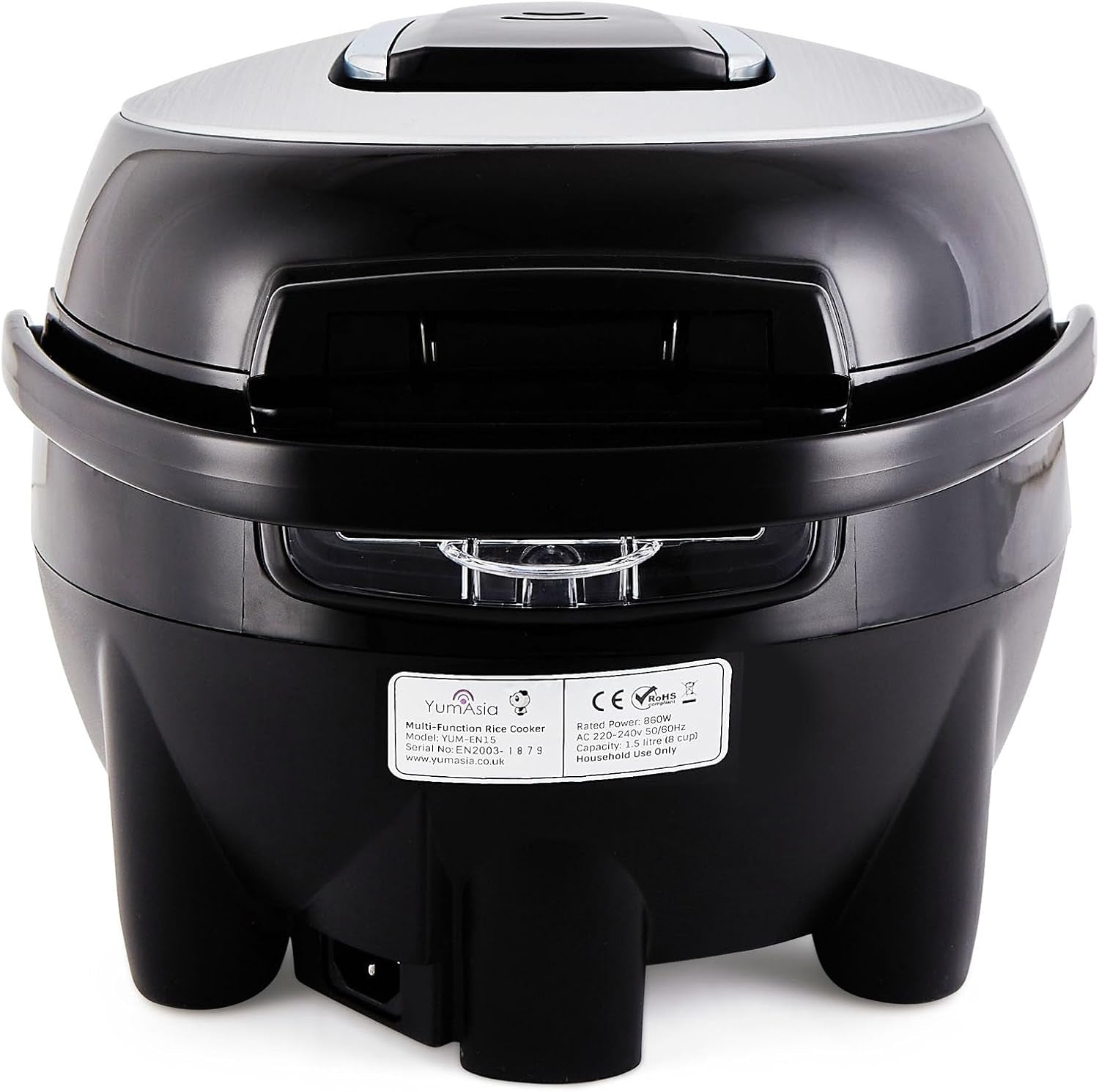 sakura-rice-cooker-with-ceramic-bowl-and-advanced-fuzzy-logic-8-cup-1-5-litre-6-rice-cook-functions-6-multicook-functions-motouch-led-display-120v-power-black-and-silver