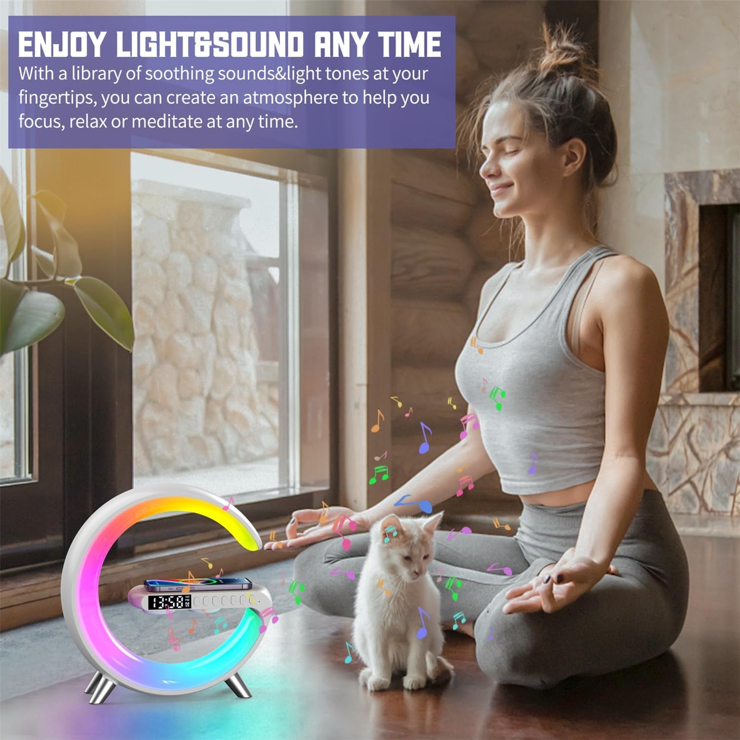4-in-1-smart-led-table-lamp-alarm-clock-wireless-charger-night-light-bluetooth-speaker-with-app-control-bedside-lamp-for-bedroom-office-home-decor-family-girls-boys-birthday-festival-gifts