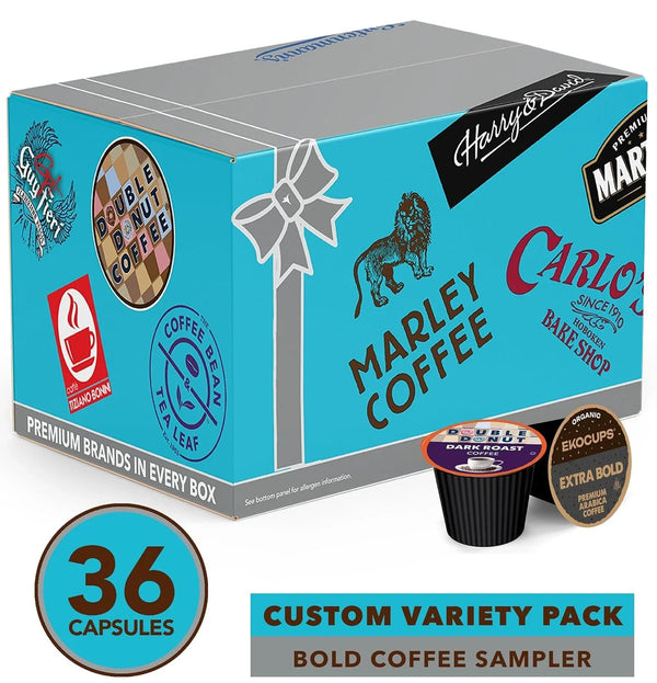 Dark Roast Coffee Variety Pack Single Serve Pods, 36 Count | 36 Assorted Dark Roast Coffee Pods with Italian, French, Espresso and Sumatran Blends, Compatible with Keurig K-Cup Brewers.2