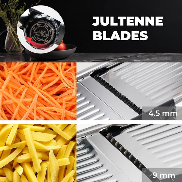 Adjustable Mandoline Slicer 5-In-1 Stainless Steel Vegetable Cutter6