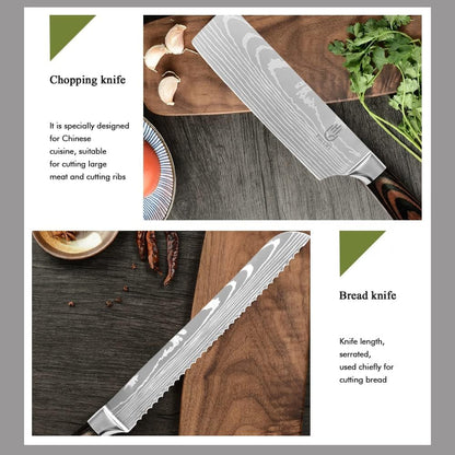 Knife Set, 14Pcs Japanese Knives Set, Premium German Stainless Steel Chef Knife Set7