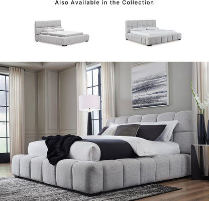Signature Design by Ashley King Upholstered Bed Frame, Light Gray10