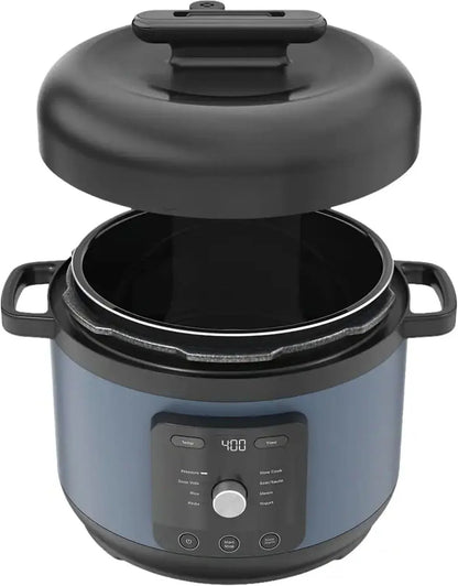 Hyper-Heat Pressure Cooker - 6.5 Quart Multi-Cooker with 9 Programmable Functions, 1200W Power, Simpliserve Pot for Family Meals, Electric Pressure Cooker for Fast and Healthy Cooking (Blue)2