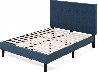 Omkaram Upholstered Platform Bed Frame, Mattress Foundation, Wood Slat Support, No Box Spring Needed, Easy Assembly, Queen10
