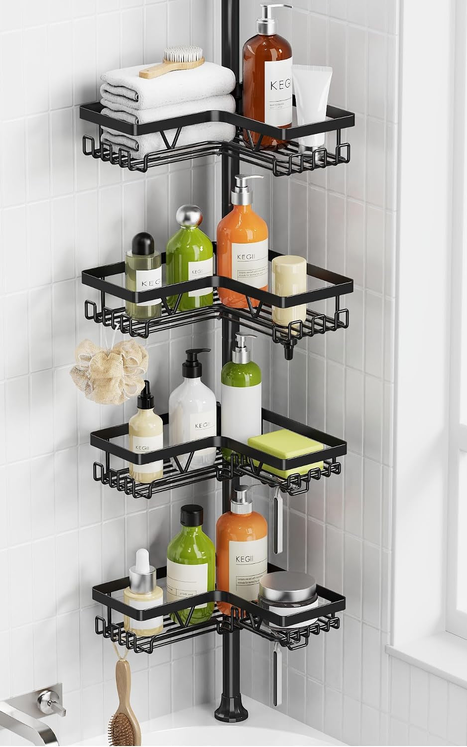 corner-shower-caddy-tension-pole-2-steps-install-bathroom-organizer