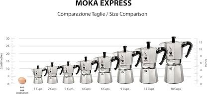 Moka Express Iconic Italian Stovetop Espresso Maker (Natural Silver, 6 Cups)8