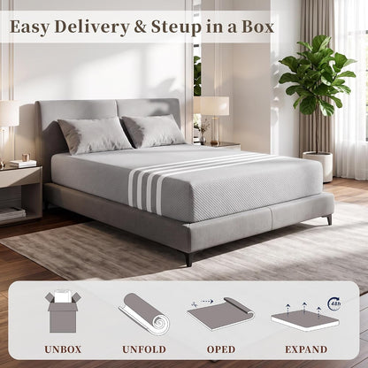 Queen Memory Foam Mattress 12 Inch – Medium Feel, Cooling Gel, Pressure Relief & Back Pain Relief, Fiberglass Free, Certipur-Us, 100-Night Trial - Mattress in a Box6