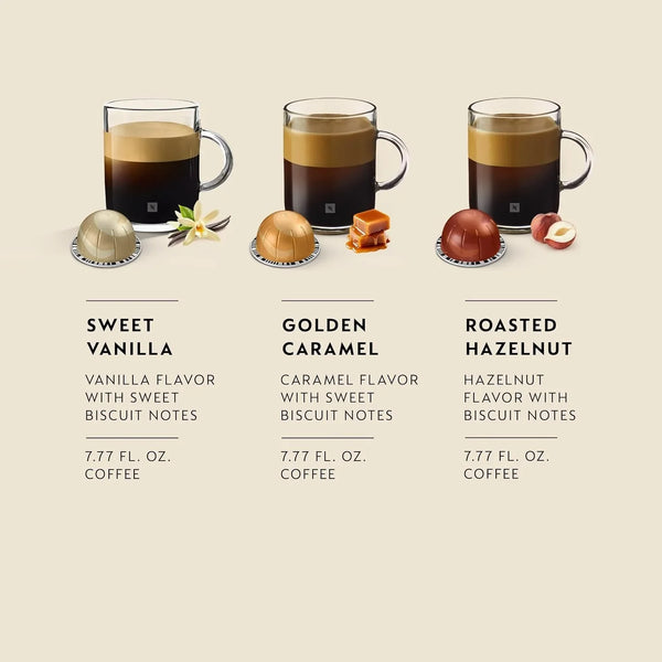 Nespresso Vertuo, Barista Flavored Pack, Medium Roast, 30-Count Coffee Pods | Capsules Pack of 1 Brews 7.77 Fl. Oz.3