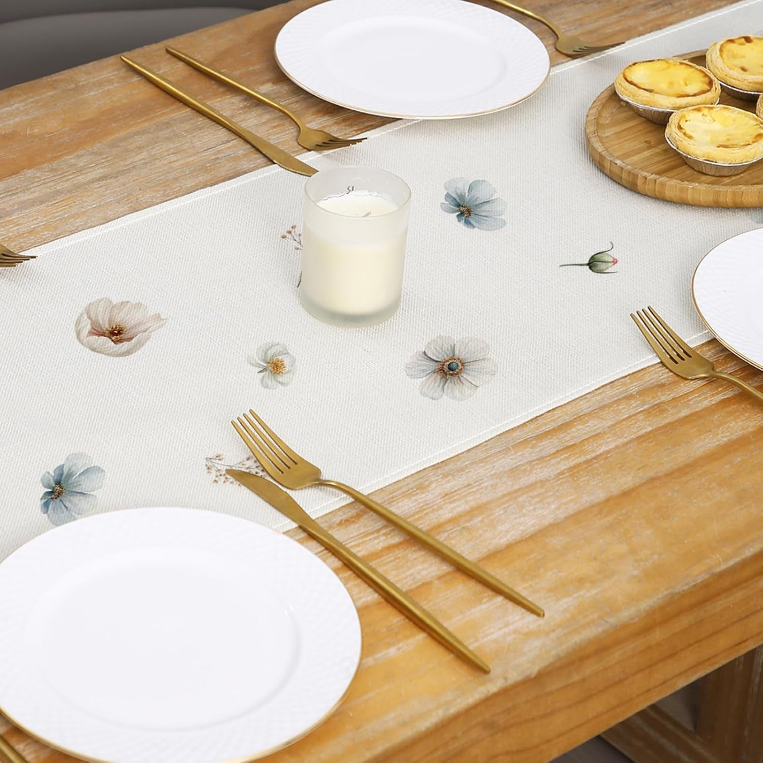 spring-blue-white-floral-table-runner-13x72-inch-anemone-flowers-leaves-kitchen-dining-table-decoration-for-indoor-outdoor-home-party-decor