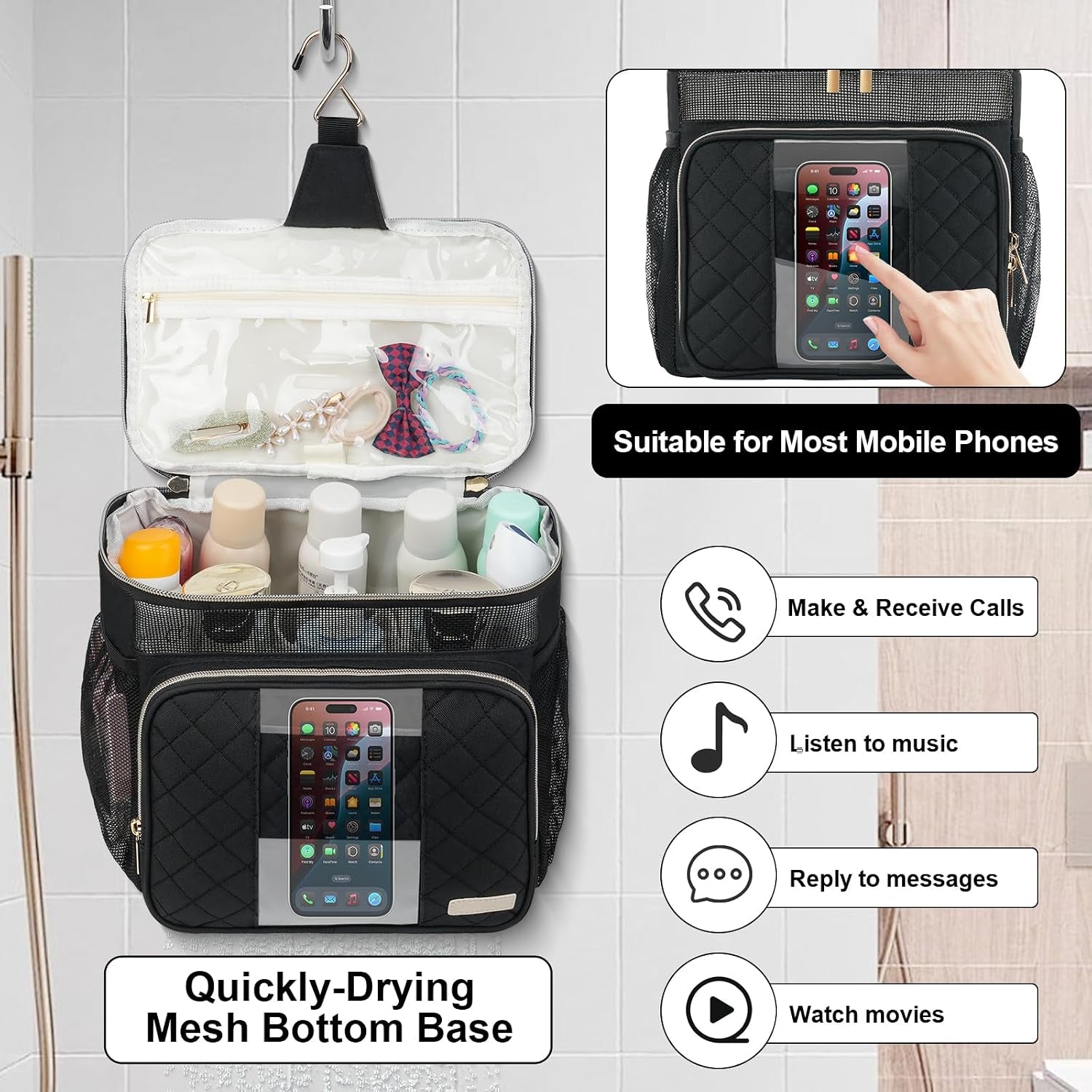 large-toiletry-bag-for-women-men-portable-shower-caddy-college-dorm-essentials-2-layers-quickly-dry-mesh-bathroom-tote-bag-hanging-makeup-organizer-bag-for-travel-gym-camping-black