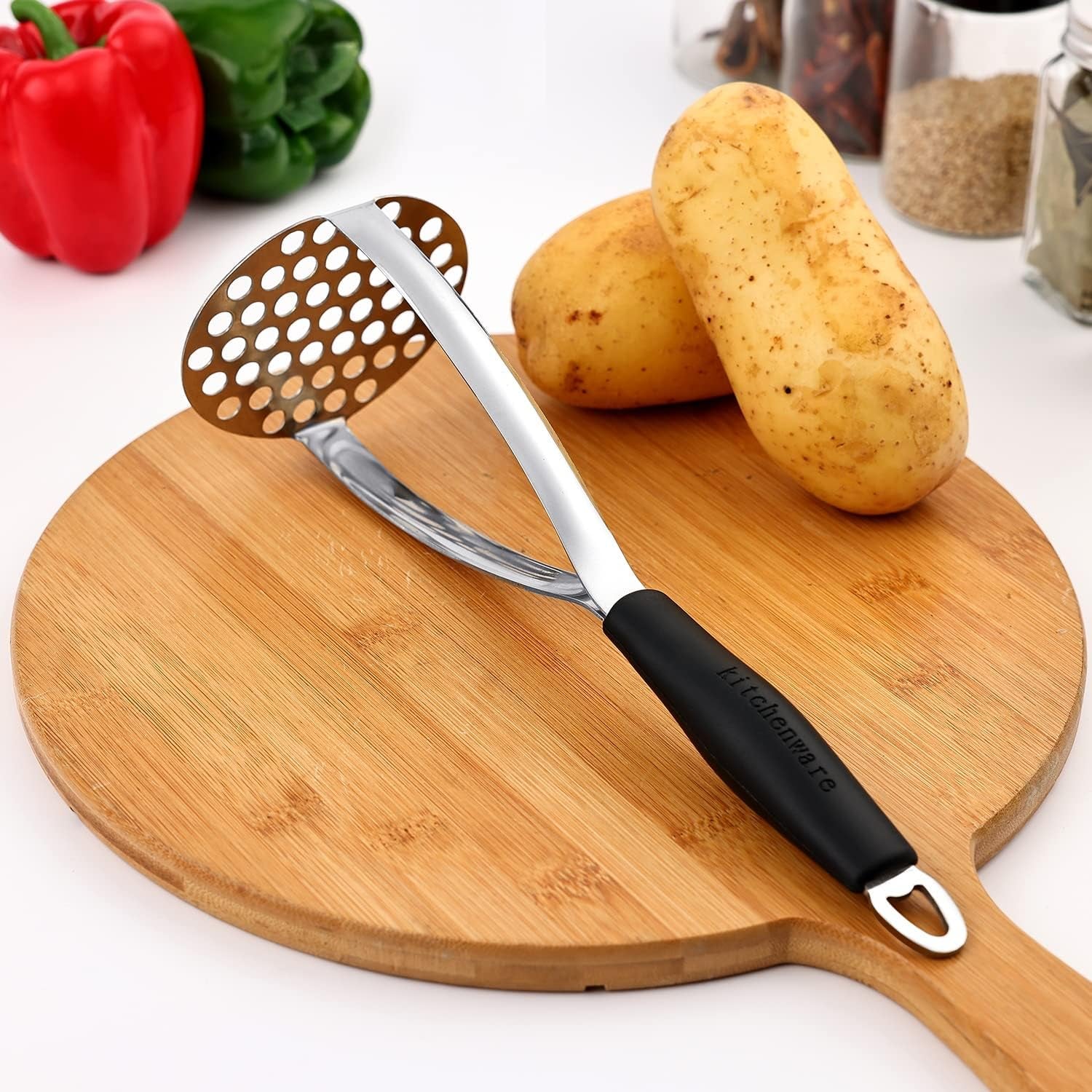 heavy-duty-stainless-steel-potato-masher-professional-integrated-masher-kitchen-tool-food-masher-potato-smasher-with-silicone-handle-perfect-for-bean-vegetable-fruits-avocado-meat