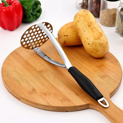 Heavy Duty Stainless Steel Potato Masher, Professional Integrated Masher Kitchen Tool & Food Masher/Potato Smasher with Silicone Handle, Perfect for Bean, Vegetable, Fruits, Avocado, Meat9
