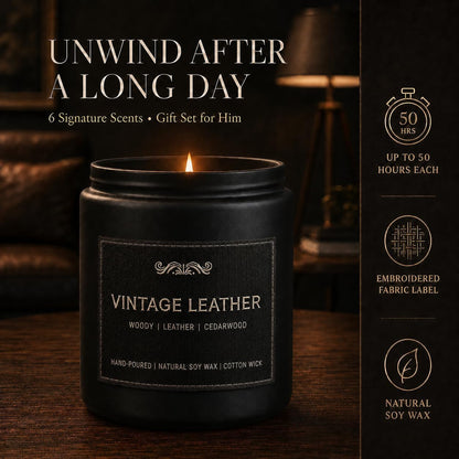 6 Pack Scented Candles for Men, Home Aromatherapy Mens Candle Gifts Set2