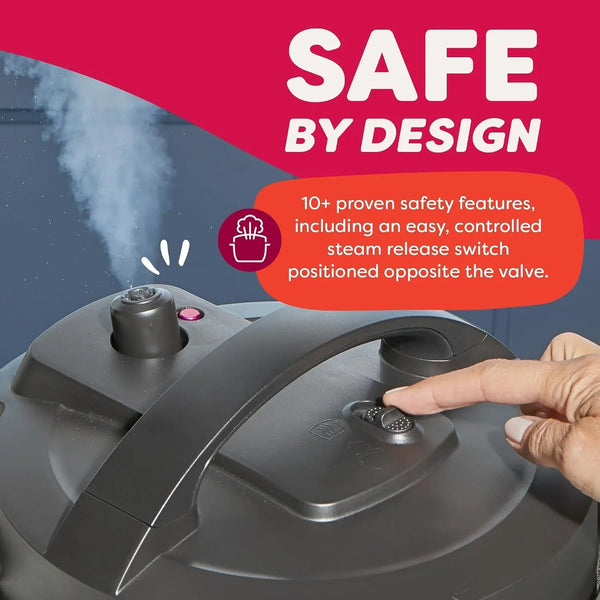 Dual Action 8‑In‑1 Multi-Cooker with Serve Together™ Smart Timing, 4Qt Pressure Cooker & 2Qt Rice Cooker, Cook Mains & Sides Together, Fast Cooking, Pfas-Free Pot*, Sauté, Slow Cook, Black7