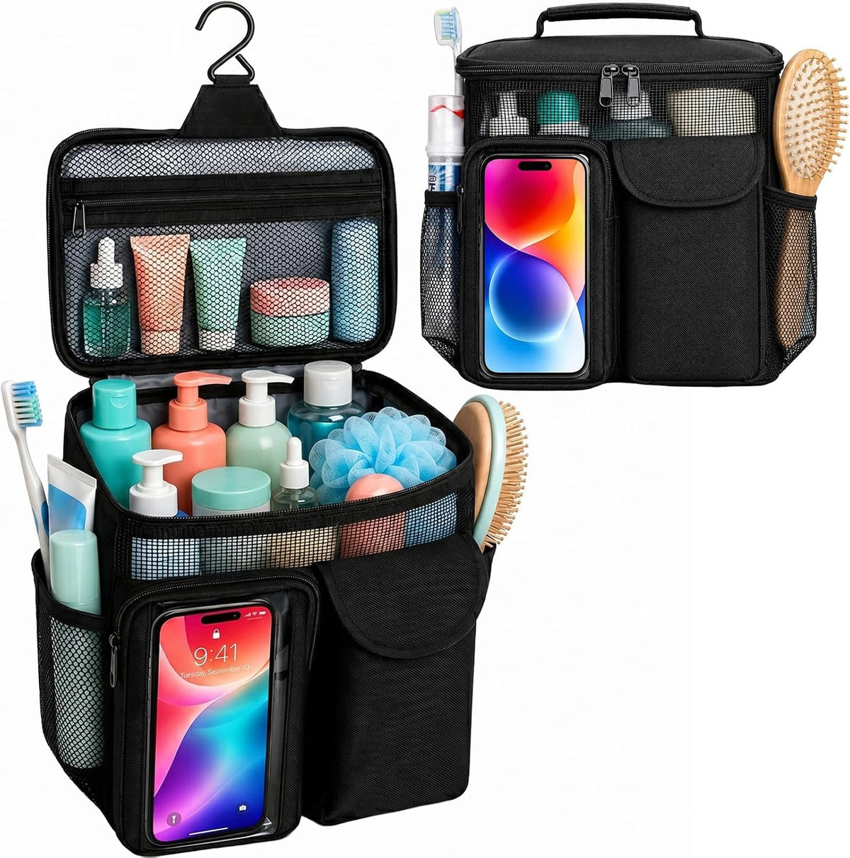 dorm-room-essentials-for-guys-girls-quick-dry-mesh-shower-caddy-portable