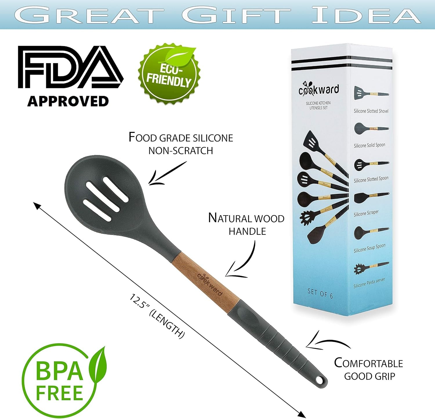 silicone-cooking-utensils-set-6-piece-heat-resistant-up-to-480-f-bpa-free-non-scratch-kitchen-tools-with-natural-wood-handles-dark-gray