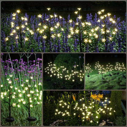2 Pack Solar Garden Lights Outdoor, Solar Lights Outdoor Flowers6