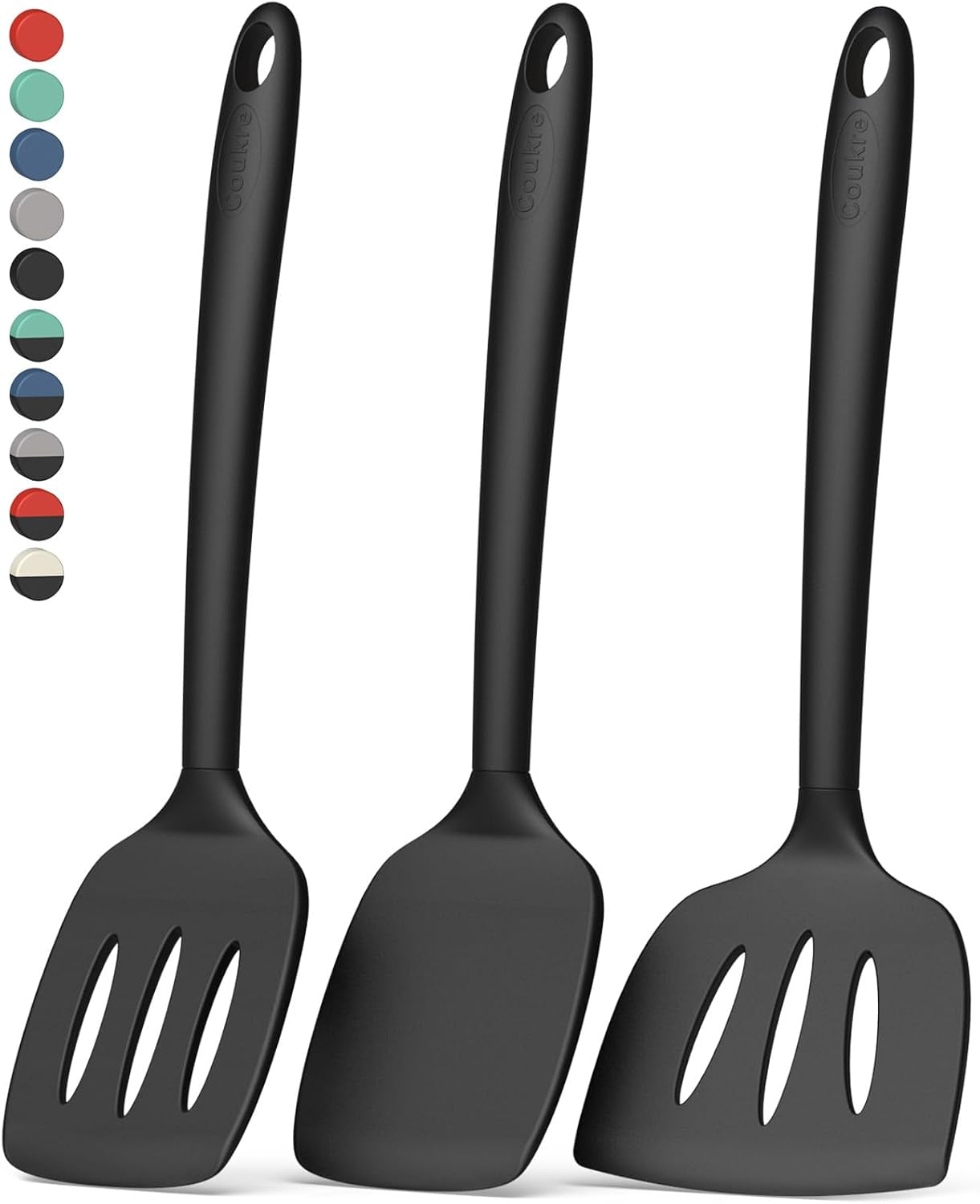 3-pack-silicone-spatula-set-heat-resistant-to-500-f-bpa-free-fish-spatula-solid-slotted-turners-dishwasher-safe-spatula-set-for-eggs-pancakes-fish-burgers-pureblack