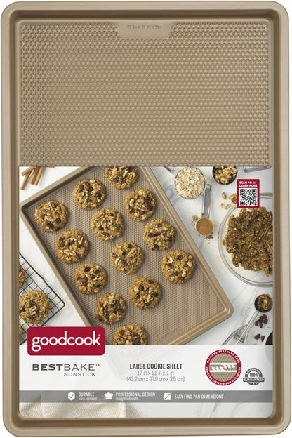 Bestbake Nonstick Textured Carbon Steel Cookie Sheet, 11" X 17", Large Baking Sheet, Even Heating, Scratch-Resistant, Non-Toxic, Durable, Ideal for Baking and Sheet Pan Dinners7
