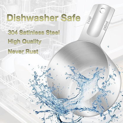 1PCS 1Cup (240Ml, 8Oz) Measuring Cup, Etched Inner Scale Measure Scoop6