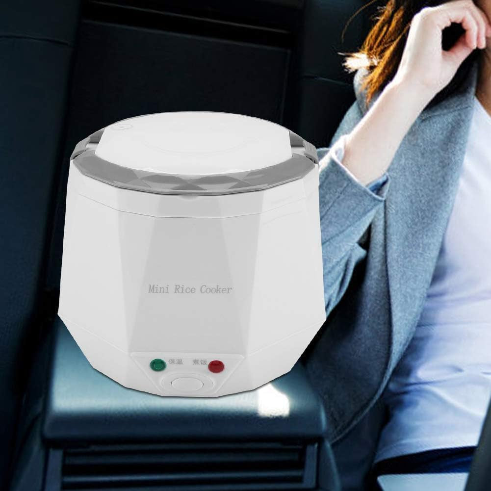 electric-rice-cooker-portable-electric-car-truck-food-steamer-mini-travel-rice-cooker-12v-100w-1-3-l-portable-meal-heater-food-warmerwhite