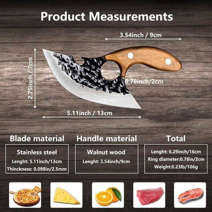 Viking Knife，Ulu Boning Kitchen Knives for Meat Cutting.2