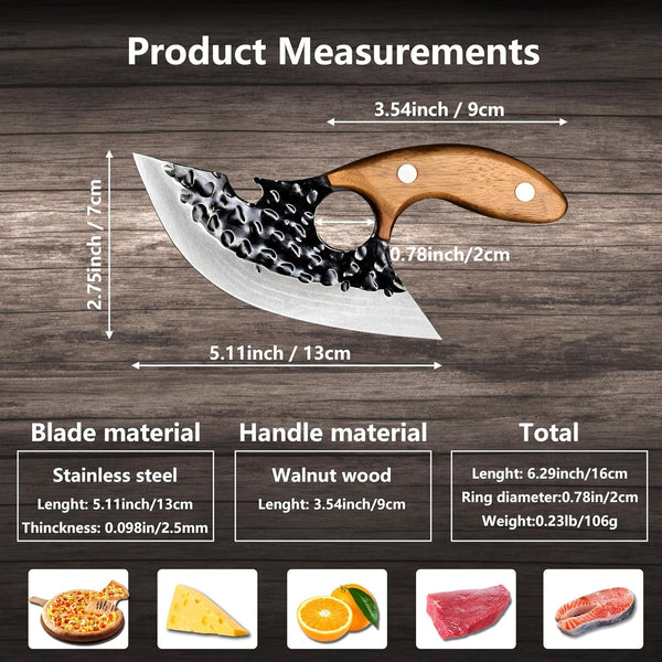 Viking Knife，Ulu Boning Kitchen Knives for Meat Cutting.2