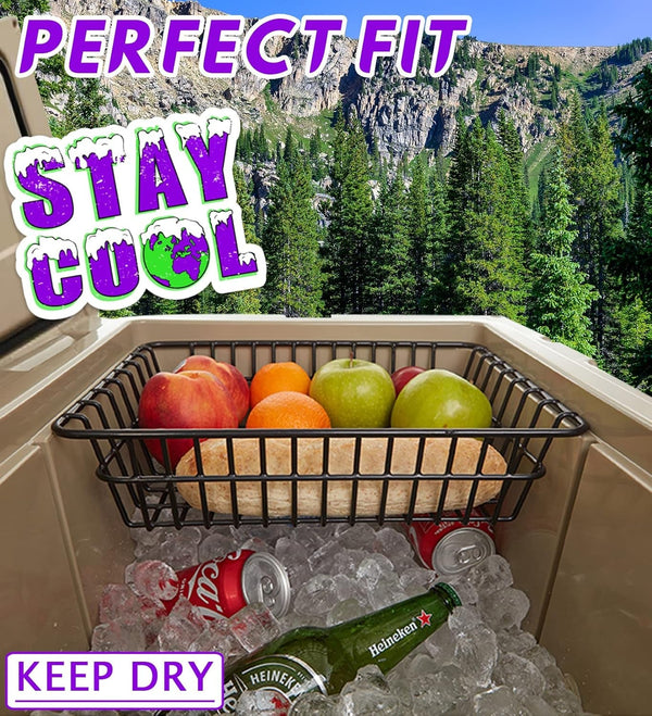 2-Pack Cooler Basket for YETI Tundra Haul, Double Cooler Rack for Double Storage, Dry-Goods Basket for YETI Wheeled Coolers (Cooler NOT Included)4