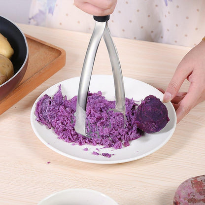 Heavy Duty Stainless Steel Potato Masher, Professional Integrated Masher Kitchen Tool & Food Masher/Potato Smasher with Silicone Handle, Perfect for Bean, Vegetable, Fruits, Avocado, Meat5
