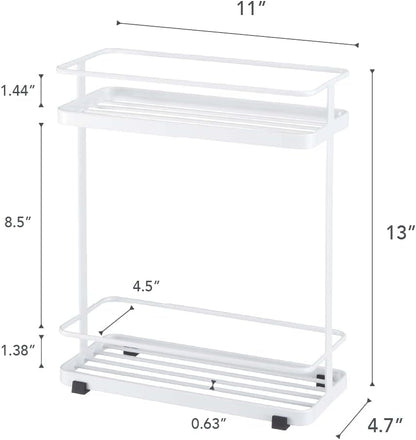 YAMAZAKI Home Tower Bath Rack - Bathroom Shower Storage Holder, Caddy Shelf Organizer - Small, 13" - Steel -5