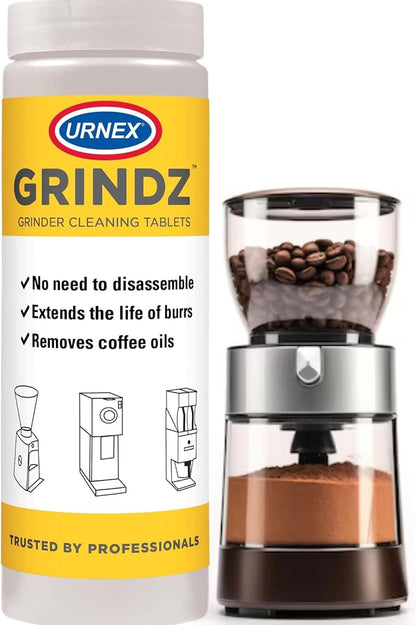 Grindz Professional Coffee Grinder Cleaning Tablets - 430 Grams - All Natural Food Safe Gluten Free - Cleans Burr and Casing - Help Extend Life of Your Grinder1