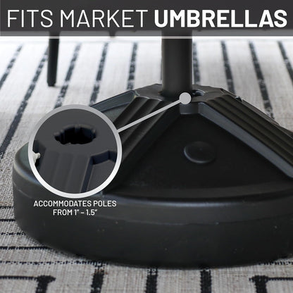 Durable 50 Pound Fillable Umbrella Base Designed to Be Used with a Patio Table5