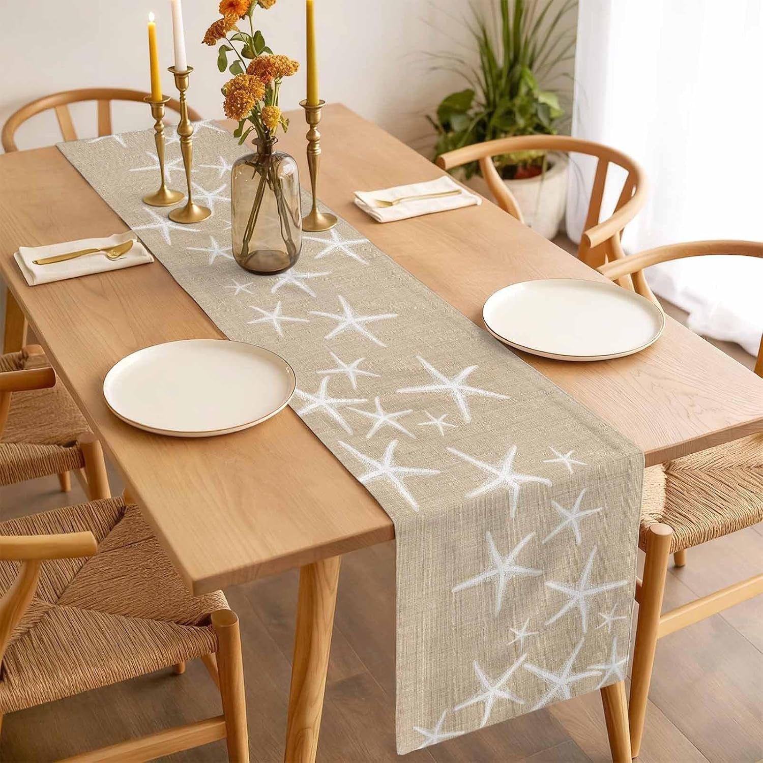 beige-starfish-coastal-table-runner-36-inches-long-farmhouse-dress-scarves-summer-beach-nautical-ocean-sea-dining-tablerunner-for-coffee-table-kitchen-island-party-decor-small-13-x-36