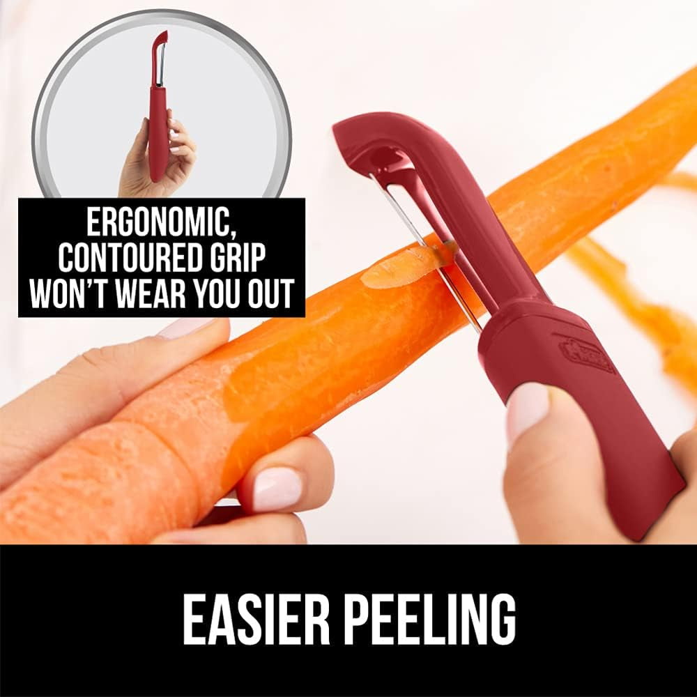 gorilla-grip-box-grater-and-vegetable-peeler-box-grater-has-built-in-container-peeler-is-dishwasher-safe-both-in-red-color-2-item-bundle