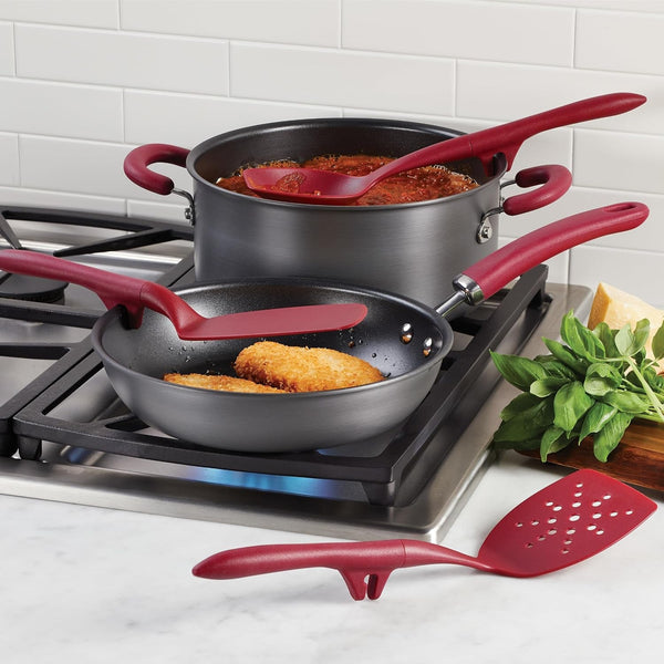 Tools and Gadgets Lazy Tools Nonstick Kitchen/Cooking Utensil Set, 6 Piece - Red3