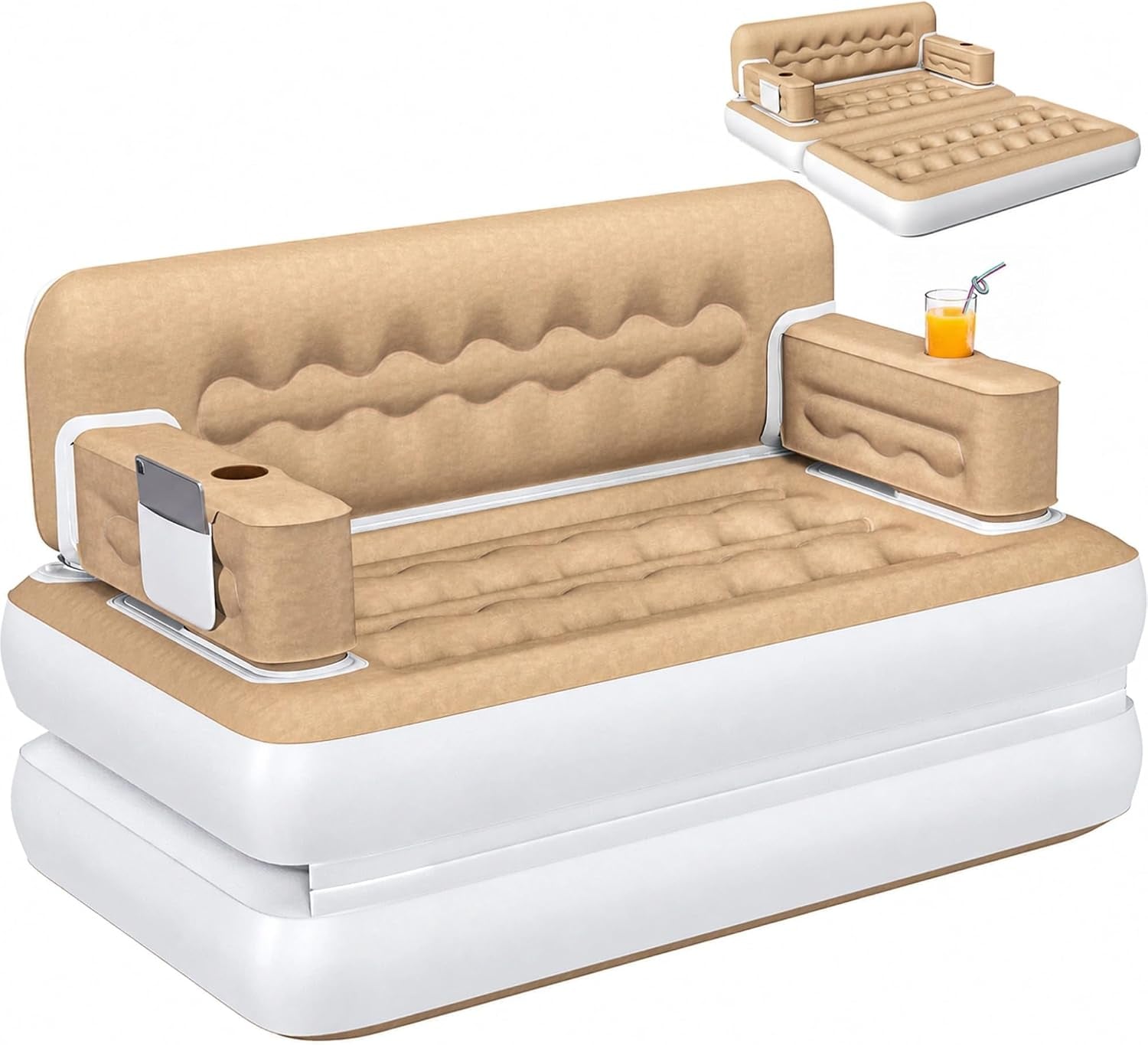 queen-size-air-sofa-bed-w-wave-pattern-headboard-pump-brown